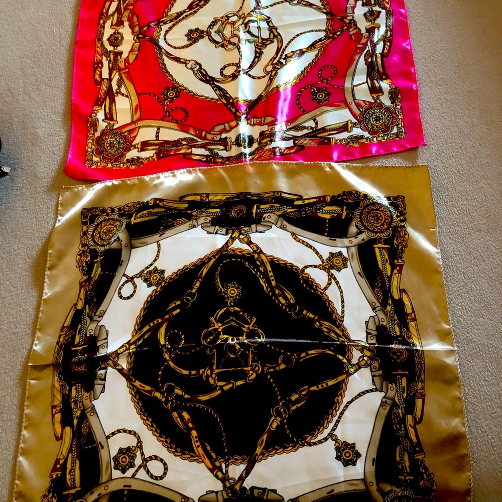 Set of two vintage scarves